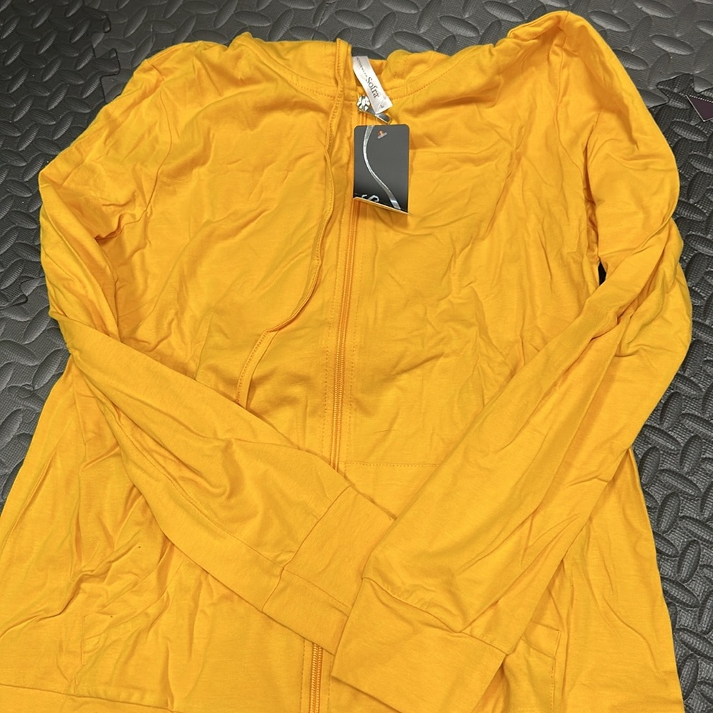 NWT - Sofra - Women's Thin Cotton Zip Up Hoodie Jacket - Picture 6 of 8